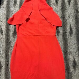 Windsor high neck coral Red Dress